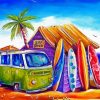 Kombi Van And Surf Boards paint by number