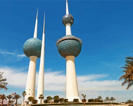 Kuwait Towers paint by numbers