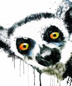 Lemur Head paint by number