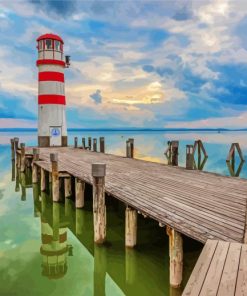 Lighthouse Of Podersdorf Austria paint by number