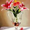 Lilies In Glass paint by number