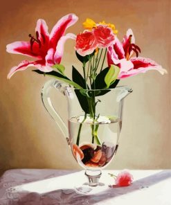 Lilies In Glass paint by number