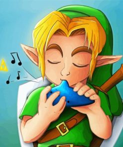 Link Playing The Ocarina paint by number