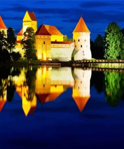 Lithania Trakai Island Castle paint by number