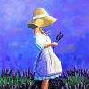 Little Girl In Lavender Field paint by number