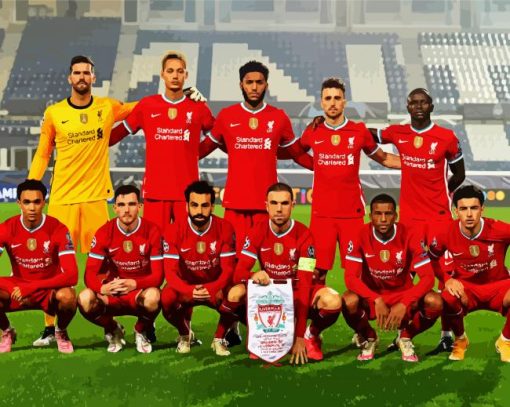 Liverpool FC Team paint by number