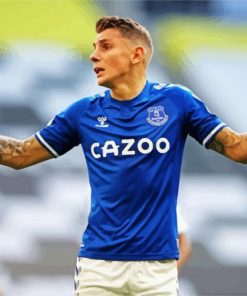 Lucas Digne Everton paint by number