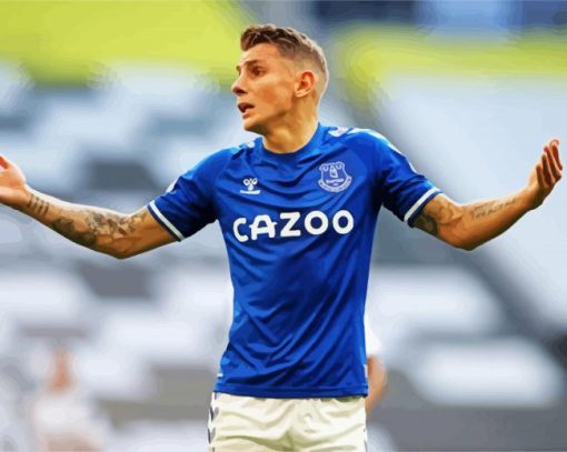 Lucas Digne Everton paint by number