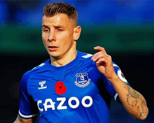 Lucas Digne Football Player Everton paint by number