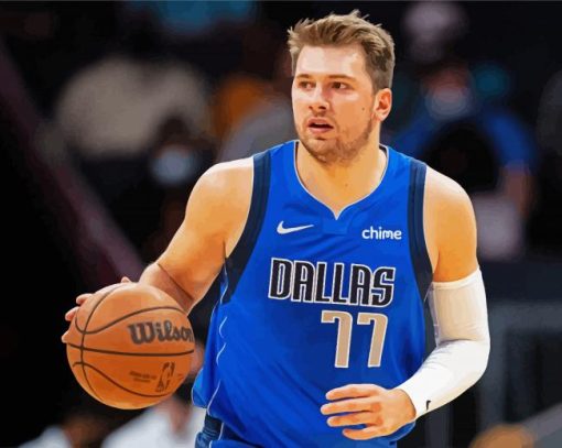 Luka Doncic Basketball paint by number
