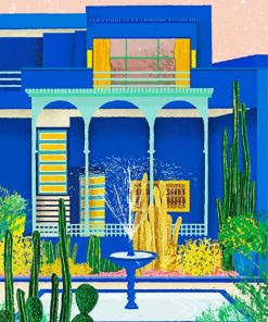 Majorelle Garden Morocco paint by number