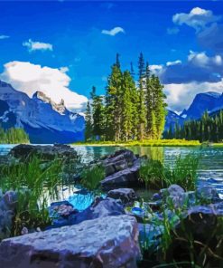 Maligne Canada Landscape paint by number