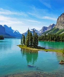 Maligne Lake paint by number