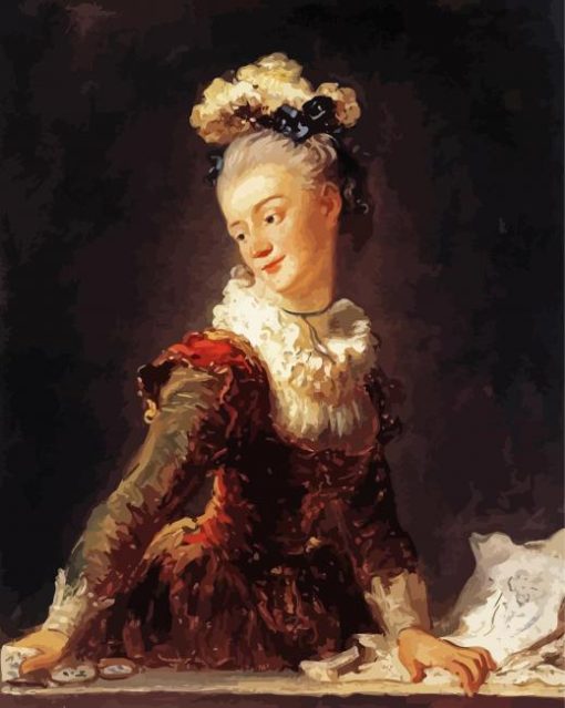 Marie Madeleine Guimard Fragonard paint by number