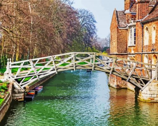 Mathematical Bridge Cambridgeshire paint by number
