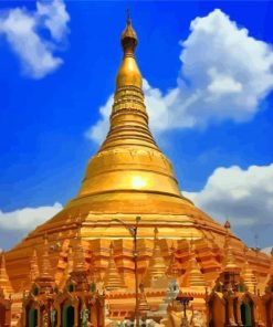 Myanmar Shwedagon Pagoda paint by numbers