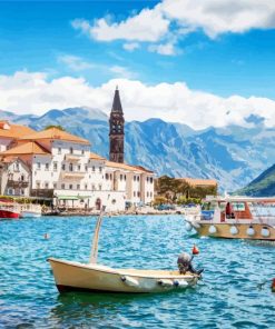 Montenegro Perast Town paint by number