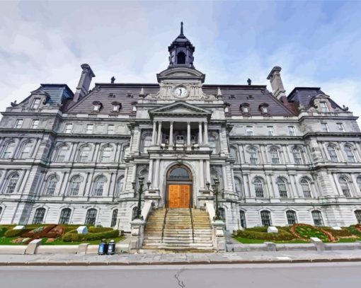Montreal City Hall Canada paint by numbers