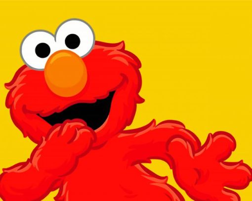 Muppet Elmo Cartoon paint by number
