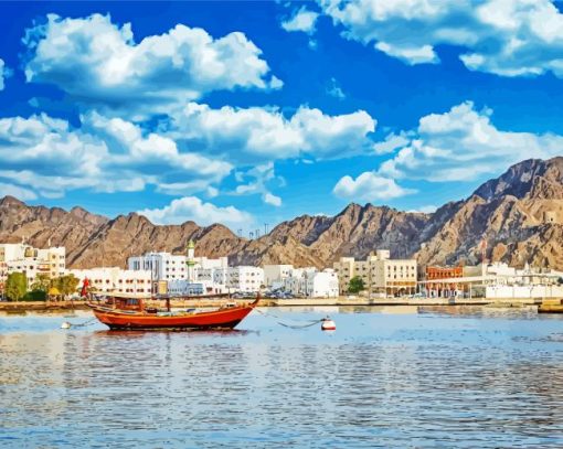 Mutrah Corniche Muscat paint by numbers