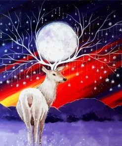 Mystical Deer paint by number