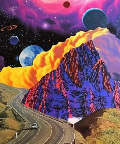 Mystical Road To Space paint by number