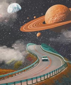 Mystical Space Road paint by number
