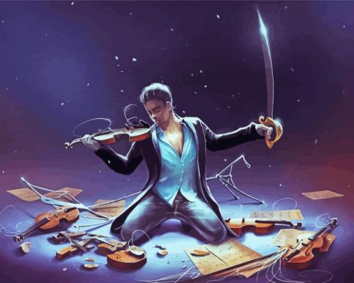 Mystical Violinist paint by number