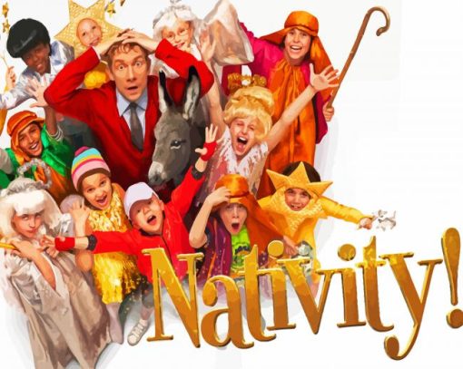 Nativity Film Poster paint by number