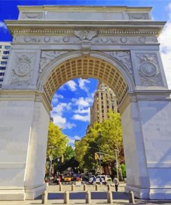 New York Washington Square Park paint by number