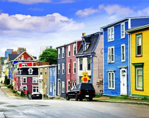 Newfoundland Canada Streets paint by number