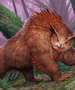Owlbear Monster paint by number
