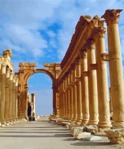 Palmyra Damascus Syria paint by number