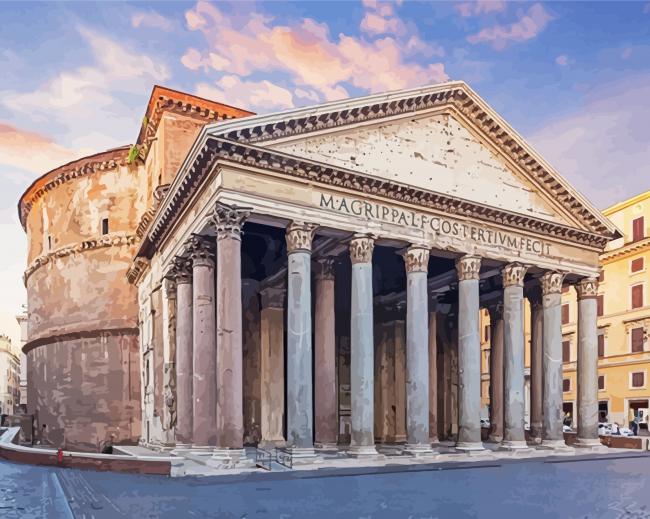 Pantheon Rome paint by number