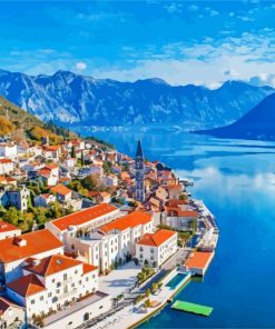 Perast Montenegro paint by number