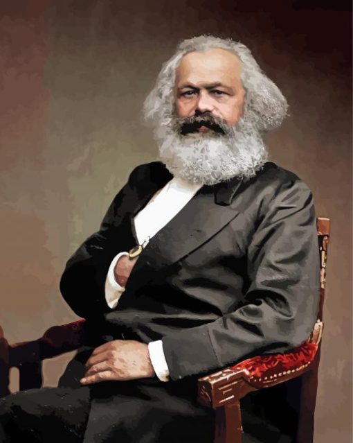Philosopher Karl Marx paint by number