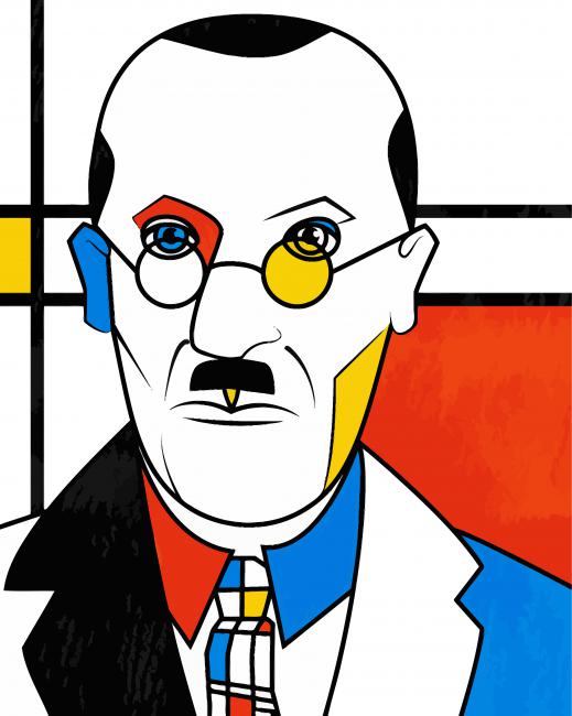 Piet Mondrian Art paint by number