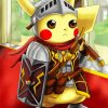 Pikachu Knight paint by number