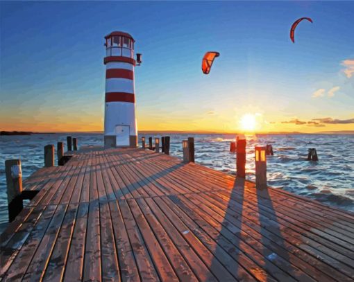 Podersdorf Lighthouse Neusiedl Am See paint by number
