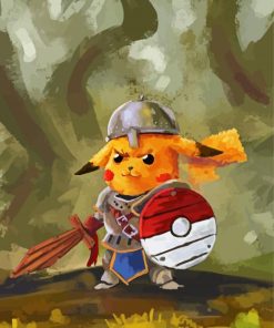 Pokemon Pikachu Knight paint by number
