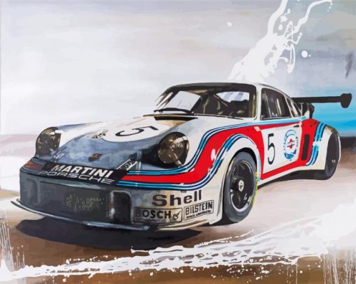 Porsche Martini Racing Car paint by number