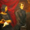 Portrait Of Frederick Chopin And George Sand paint by numbers