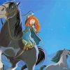 Princess Merida On Horse paint by number