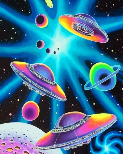 Psychedelic Space paint by number