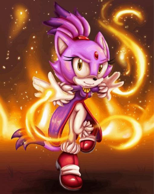 Pyrokinesis Blaze The Cat Soni paint by number
