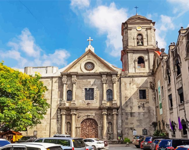 San Agustin Church Manila paint by numbers