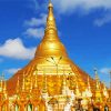 Shwedagon Pagoda Myanmar paint by numbers