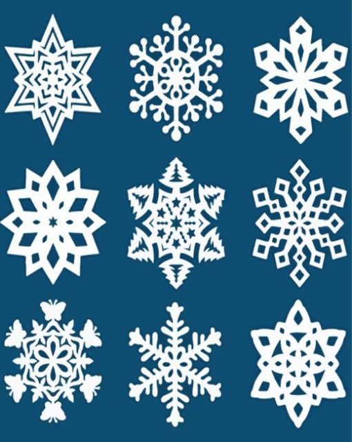 Snowflakes paint by number