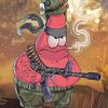 Soldier Patrick Star paint by number