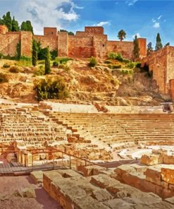 Spain Malaga Teatro Romano paint by numbers